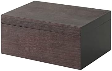 קופסת אחסון עץ דקורטיבית של Soul & Lane Elite מרופדת תיבת אחסון עץ דקורטיבית - בינוני | חזה עץ יציב עם מכסה